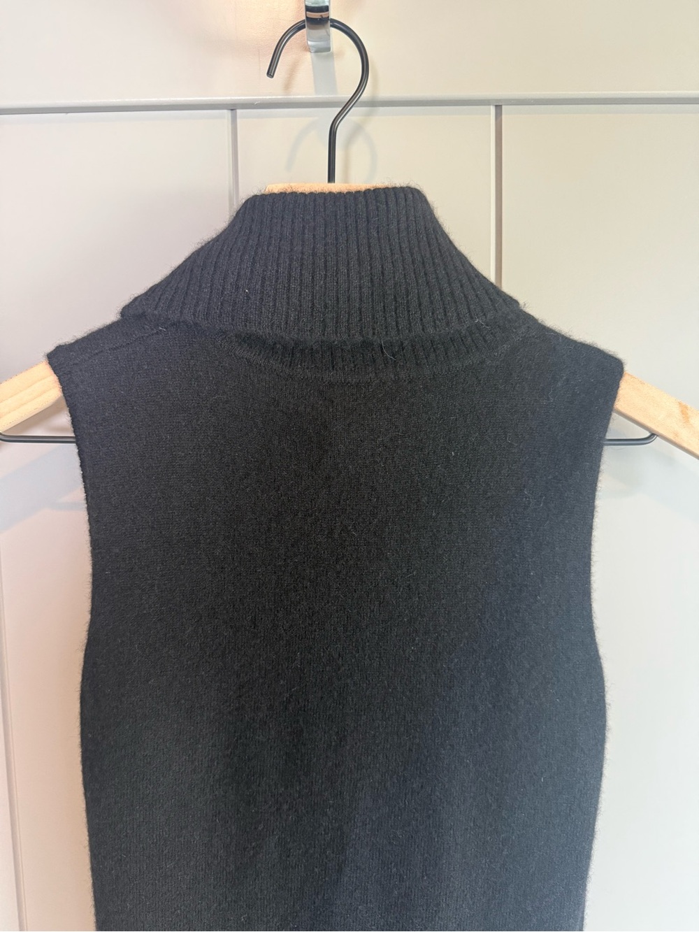 Hayden 100% Cashmere Sleeveless Turtleneck Sweater Dress Black XS - Picture 7 of 11